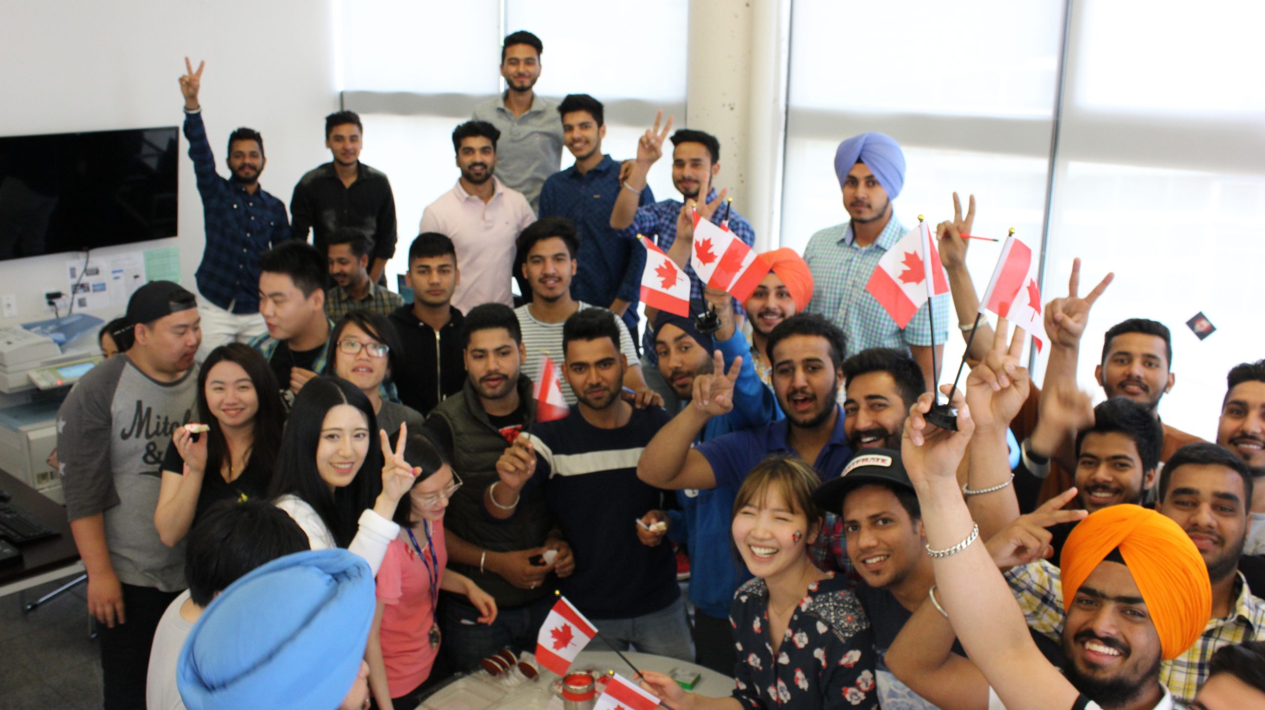 Students and Staff During Canada Day